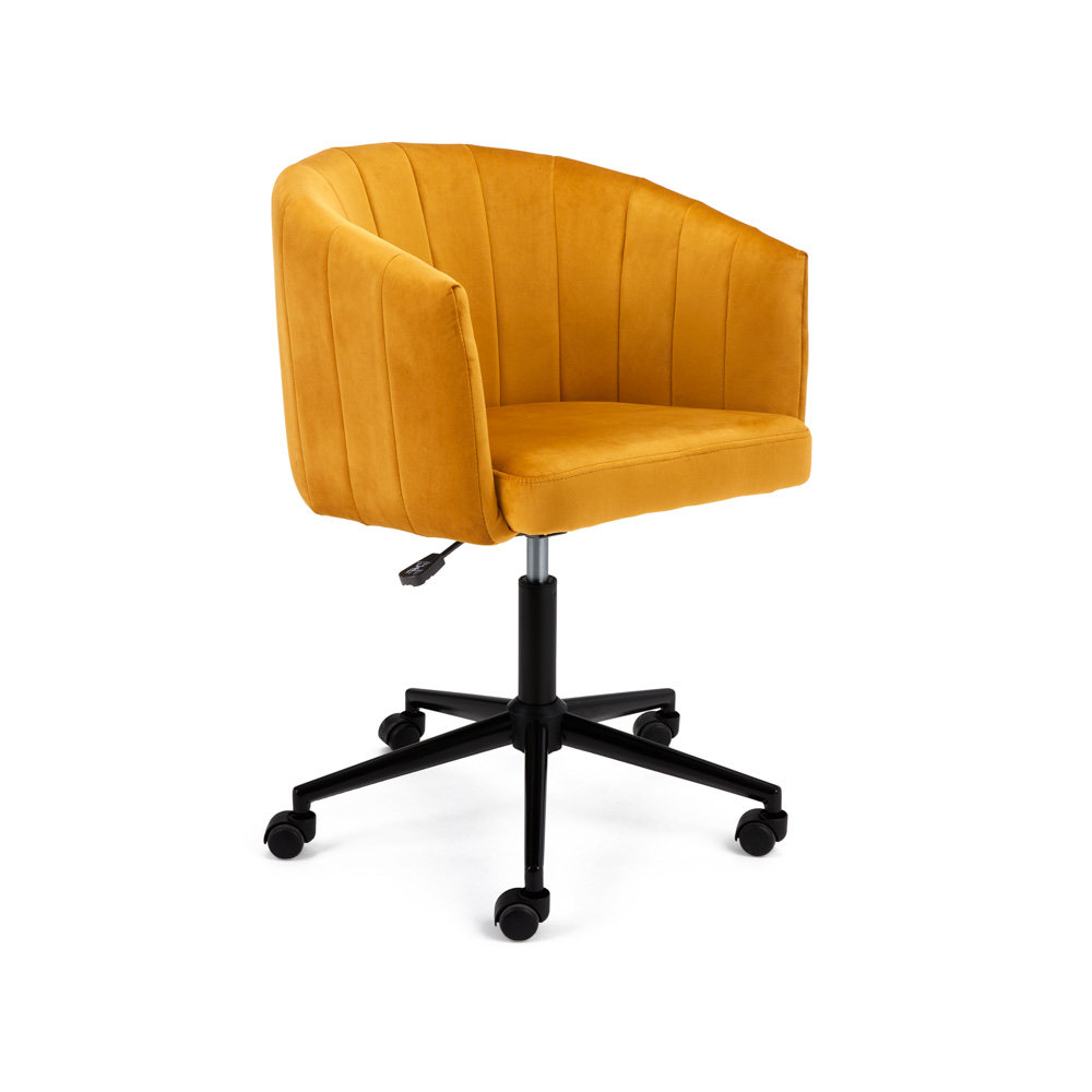 Lusita Office Chair: Mustard Velvet